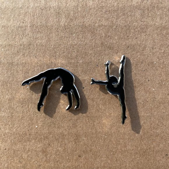 TWO Gymnastics Pins for Gymnast's Collection - Leap & Back Hand Spring - Picture 1 of 9